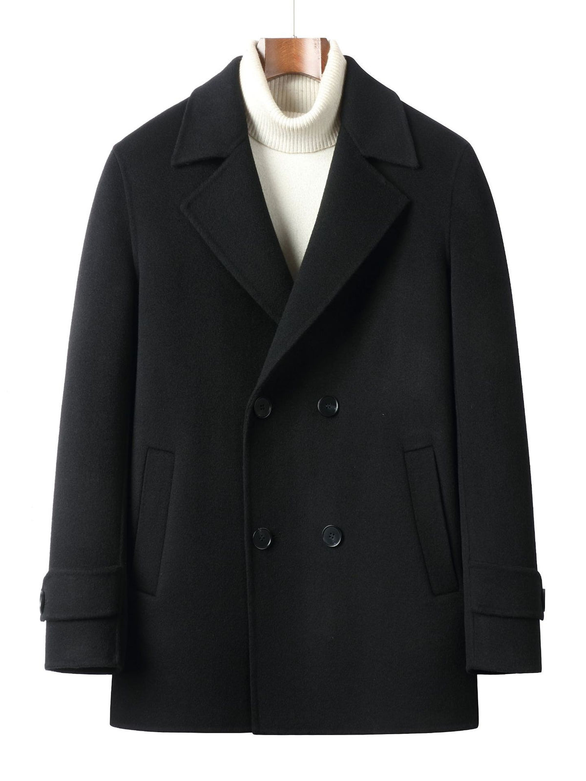 Mens Reversible Wool Coat