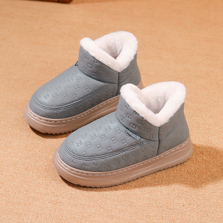 Waterproof Non-Slip Warm High-Top Home Slippers
