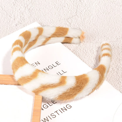 Luipaardprint pluizige haarband