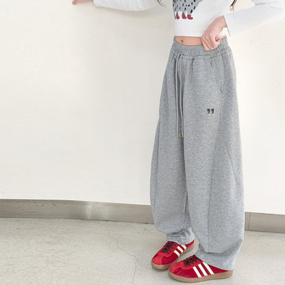 Casual katoenen meisjes broek met wijde pijpen