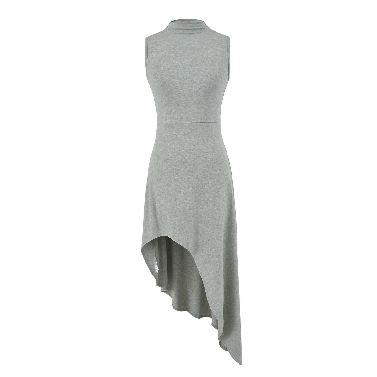 French Style High Collar Sleeveless Dress