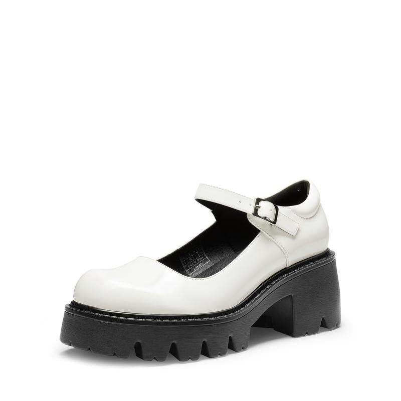 French Retro Chunky Heel Mary Jane Shoes