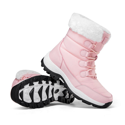 Unisex Warm Fur Lined Flat Snow Boots