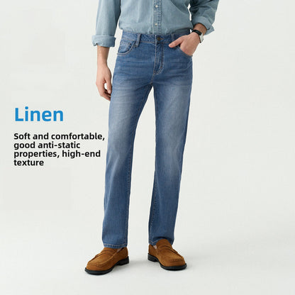 Men's Straight-Leg Denim Trousers
