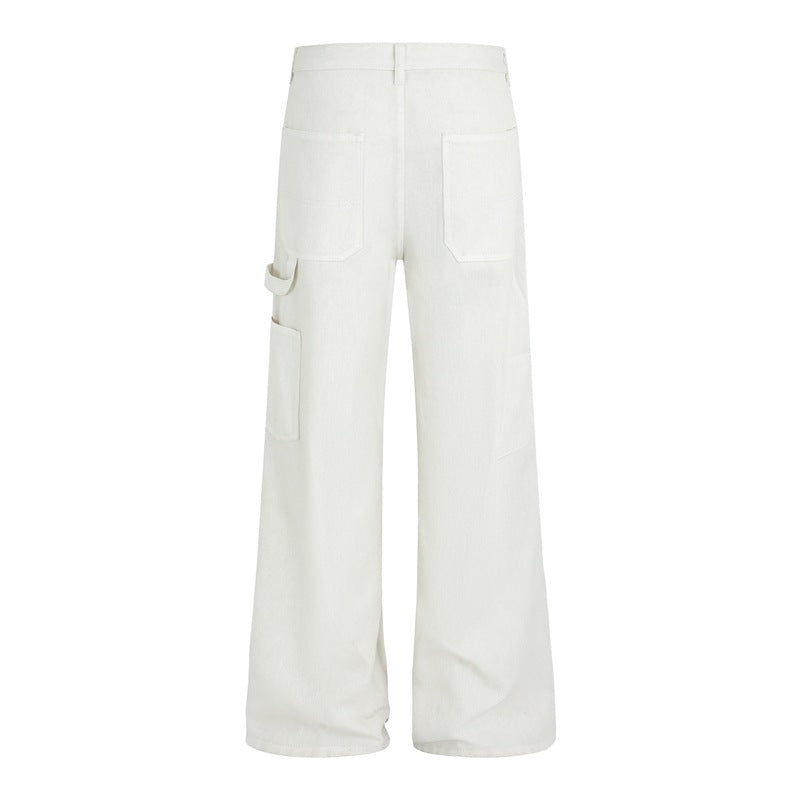Micro-La Jeans Dipped Loose Rivet All-Match Casual Pants