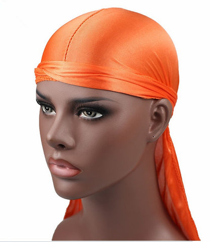 Silk satin long braided hair pirate hat