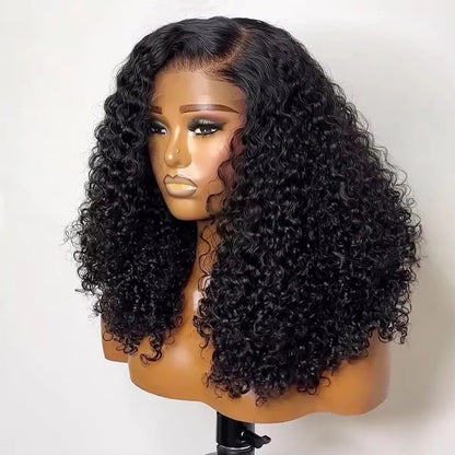 Double Drawn Human Hair Pixie Curly Wig
