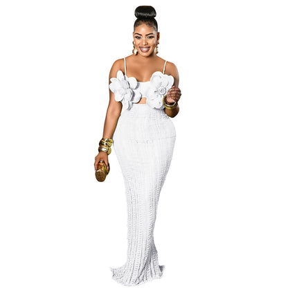 Amerikaanse dameskleding sexy kant corsage rugloze slingjurk