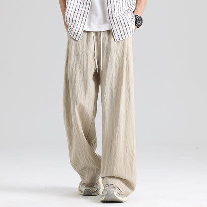 Men's Linen Blend Casual Straight Leg Pants