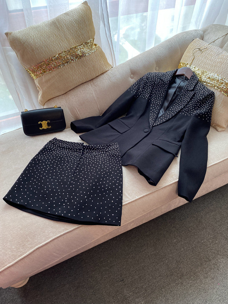 Rhinestone Embellished Womens Suit Set