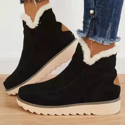 Womens Retro Suede Snow Boots