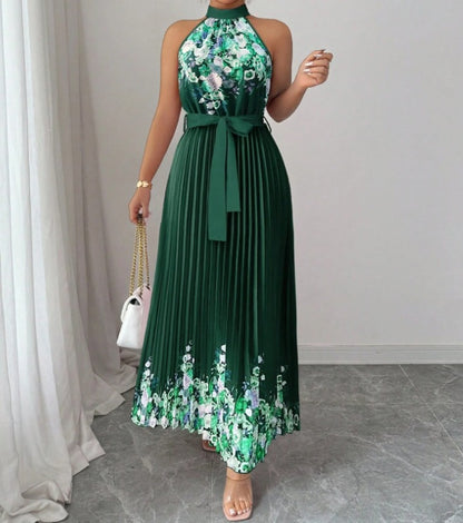 Maxi-jurk van chiffon met bloemenprint