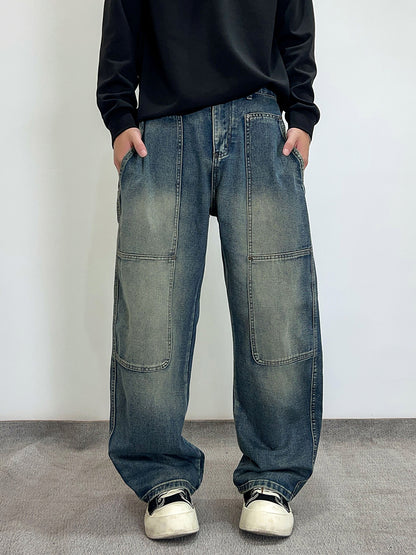 Men's American Retro Baggy Denim Jeans