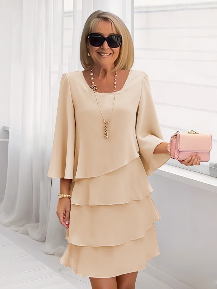 Loose Slimming Round Neck Dress